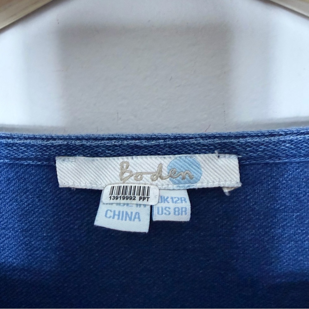 Boden Stretch Denim Jean Dress Womens Size 8 - Picture 4 of 9